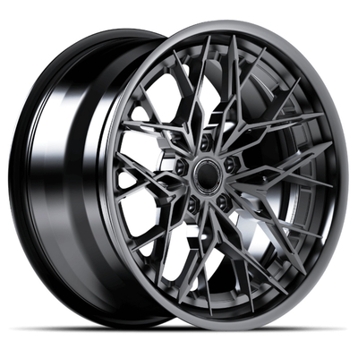 Bent Staggered Spokes 3 Parça Dövme Tekerlekler McLaren Audi R8 için Uyar