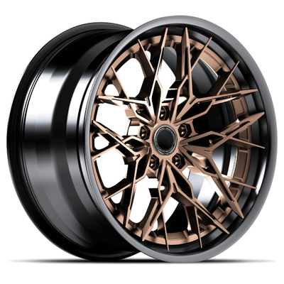 Bent Staggered Spokes 3 Parça Dövme Tekerlekler McLaren Audi R8 için Uyar