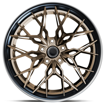 Bent Staggered Spokes 3 Parça Dövme Tekerlekler McLaren Audi R8 için Uyar