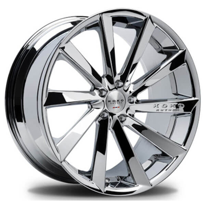 Genişlik 7-14J Chevrolet Tesla Ford Dövme Tekerlekler Çok Kollu Krom Kaplama