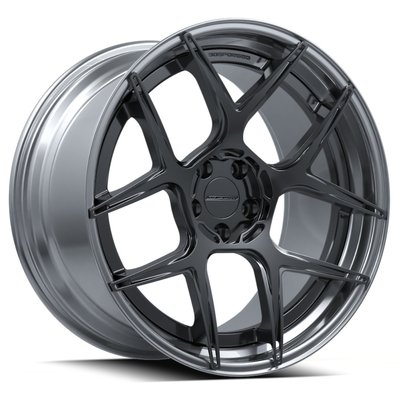 Y-Shaped Spoke 2 Parça Dövme Jant UF/2-151 Parlak Siyah Jant 20 İnç