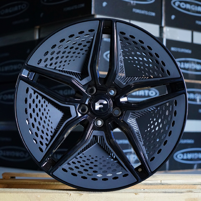 22 '' Parlak Siyah Forgiato EV 001 Forgiato Dövme Tekerlekler Tesla Model S Model X İçin Uyar