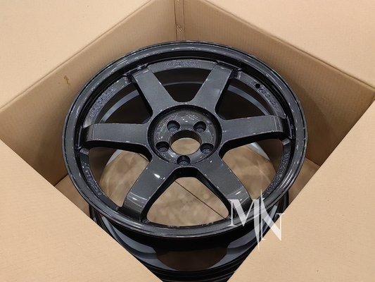 Volk Racing TE37 SL Tekerlekler Siyah Sürüm III 4x100 5x120 18 19 20 Inch Özel Çift Siyah Halılar