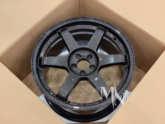 Volk Racing TE37 SL Tekerlekler Siyah Sürüm III 4x100 5x120 18 19 20 Inch Özel Çift Siyah Halılar